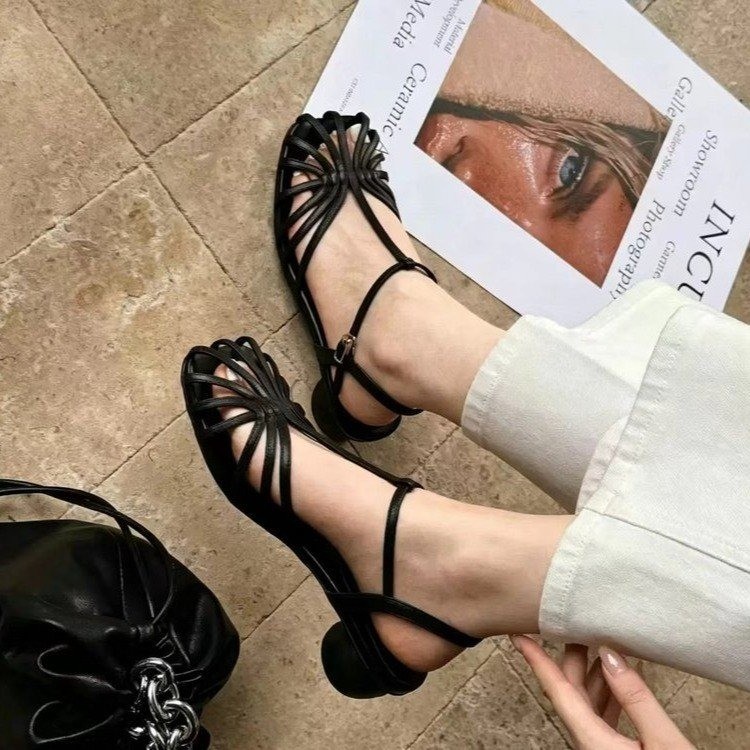 French Vintage Fashion - French-style Vintage Woven Toe Sandals 2026