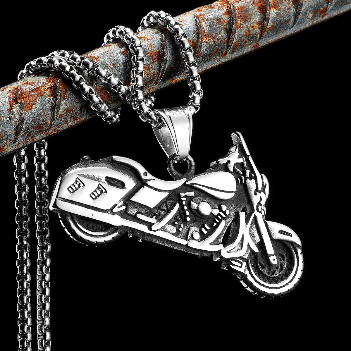 Vintage Fashion Newtown - Vintage Cruise Motorcycle Rider Stainless Steel