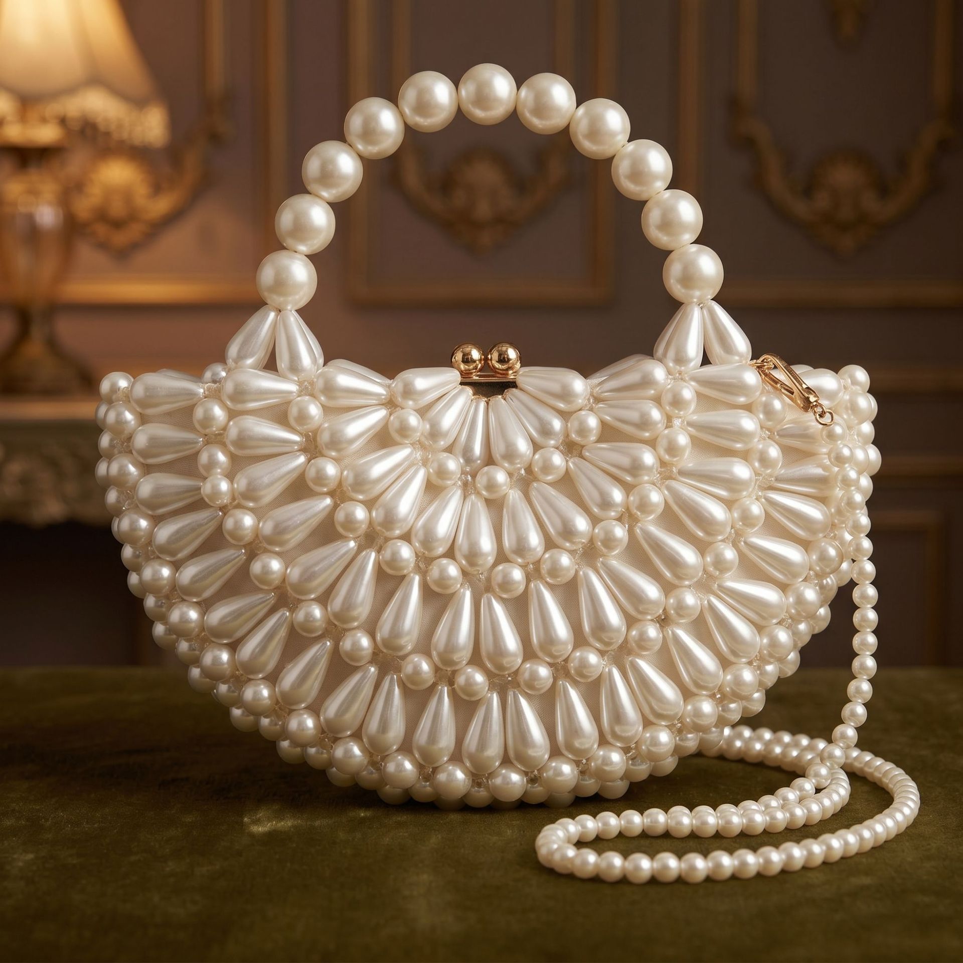 French Vintage Fashion - DOYUTIG French Retro Handmade Women Pearl