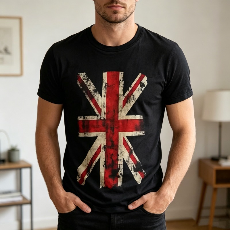 Union Jack Graphic Tshirt Vint - Vintage Fashion Uk recension och pris