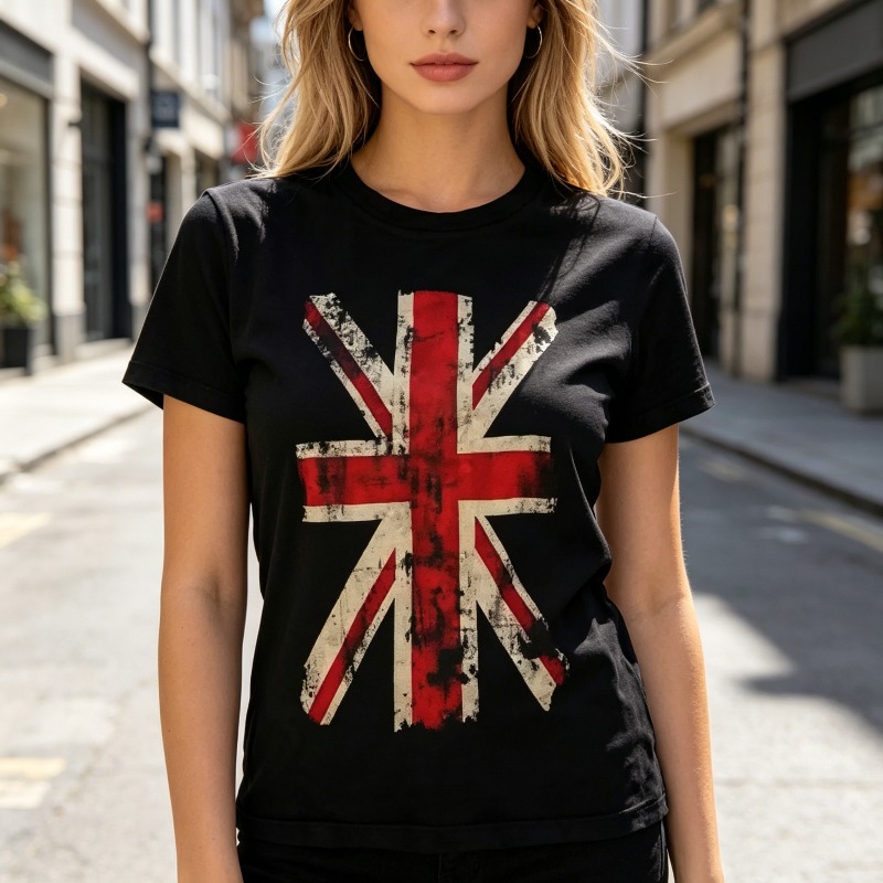 Union Jack Graphic Tshirt Vint - Vintage Fashion Uk recension och pris