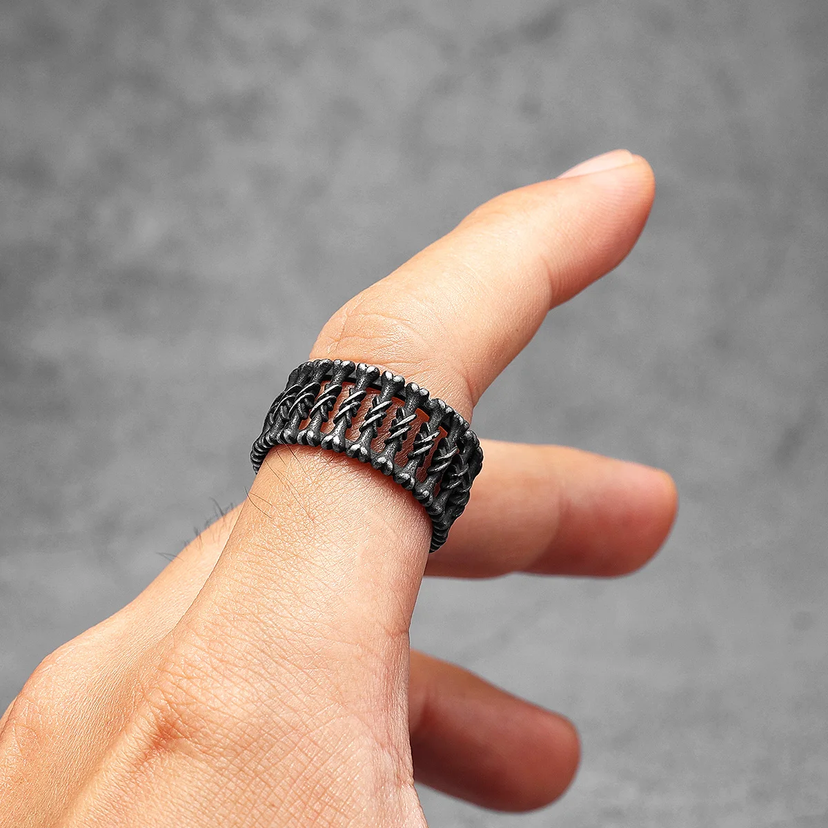 Retro Gothic Bone Men Rings St - Vintage Fashion Newtown recension och pris