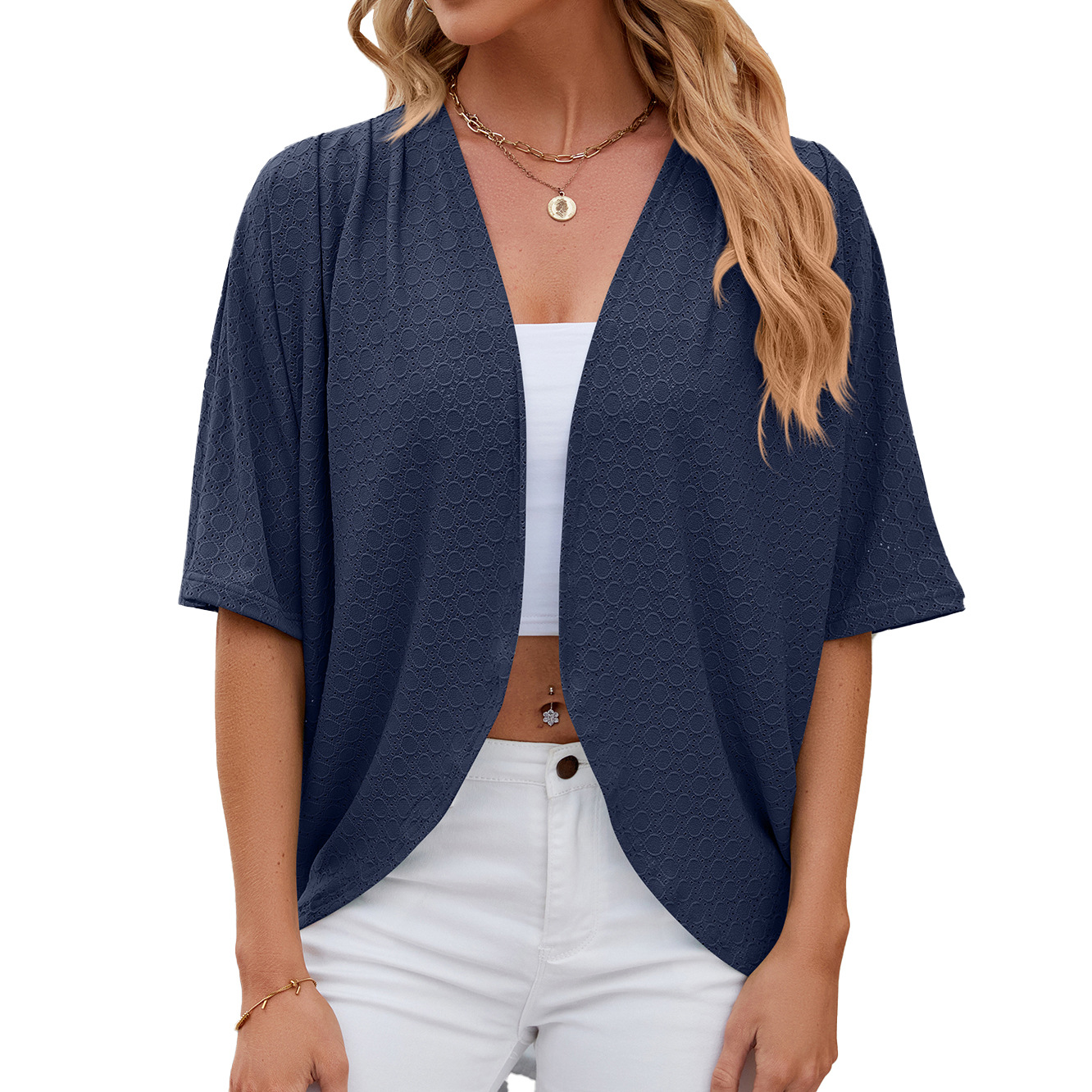 2024 Elegant Women's Mid Sleev - Crochet Top Boho recension och pris