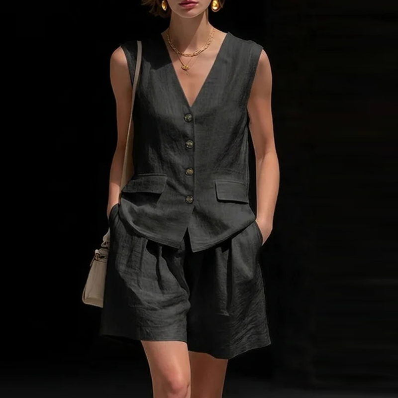 Women's Fashion Solid Vest Top - V Vintage Fashion recension och pris