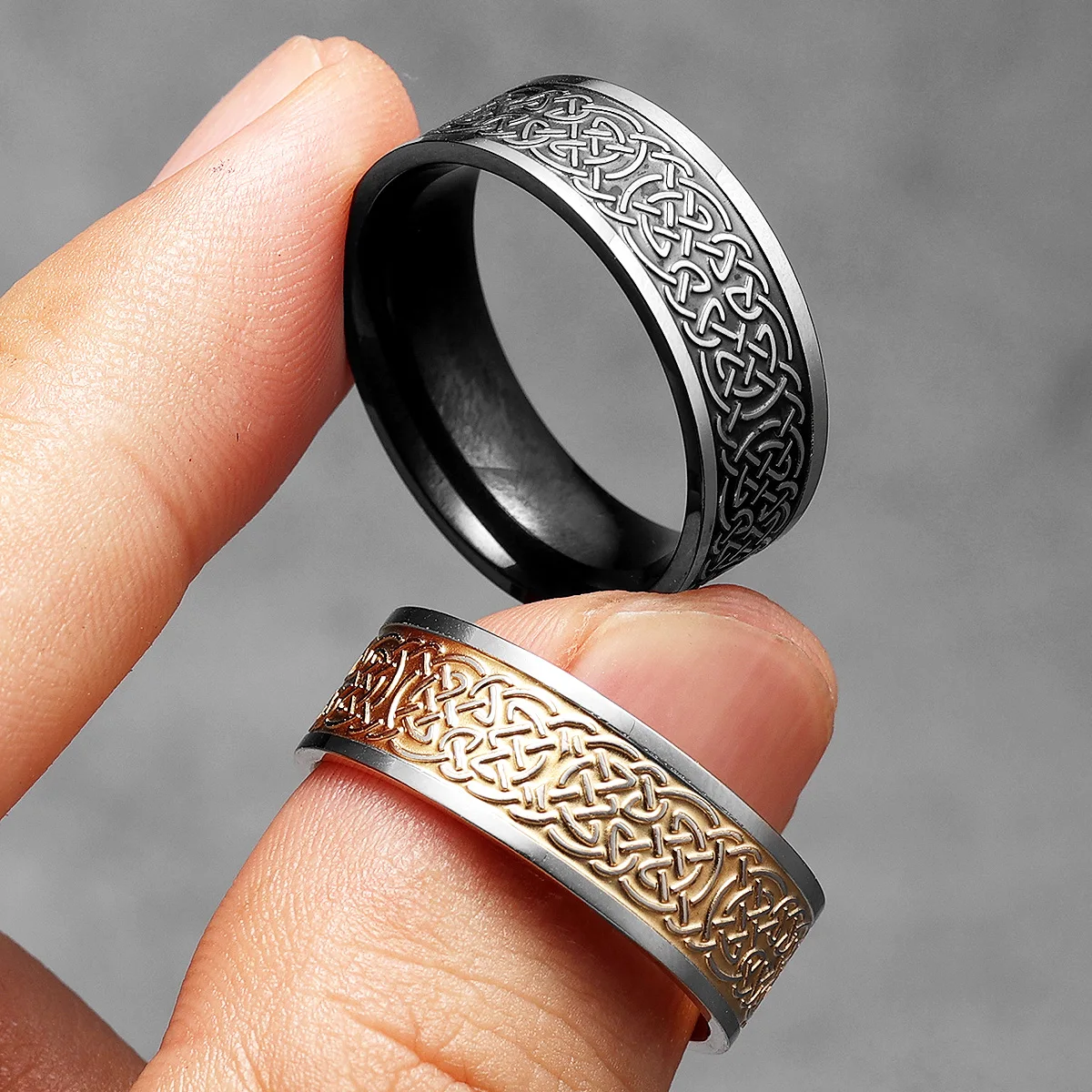 Viking Celtic Knot Men Rings S - Vintage Fashion Newtown recension och pris