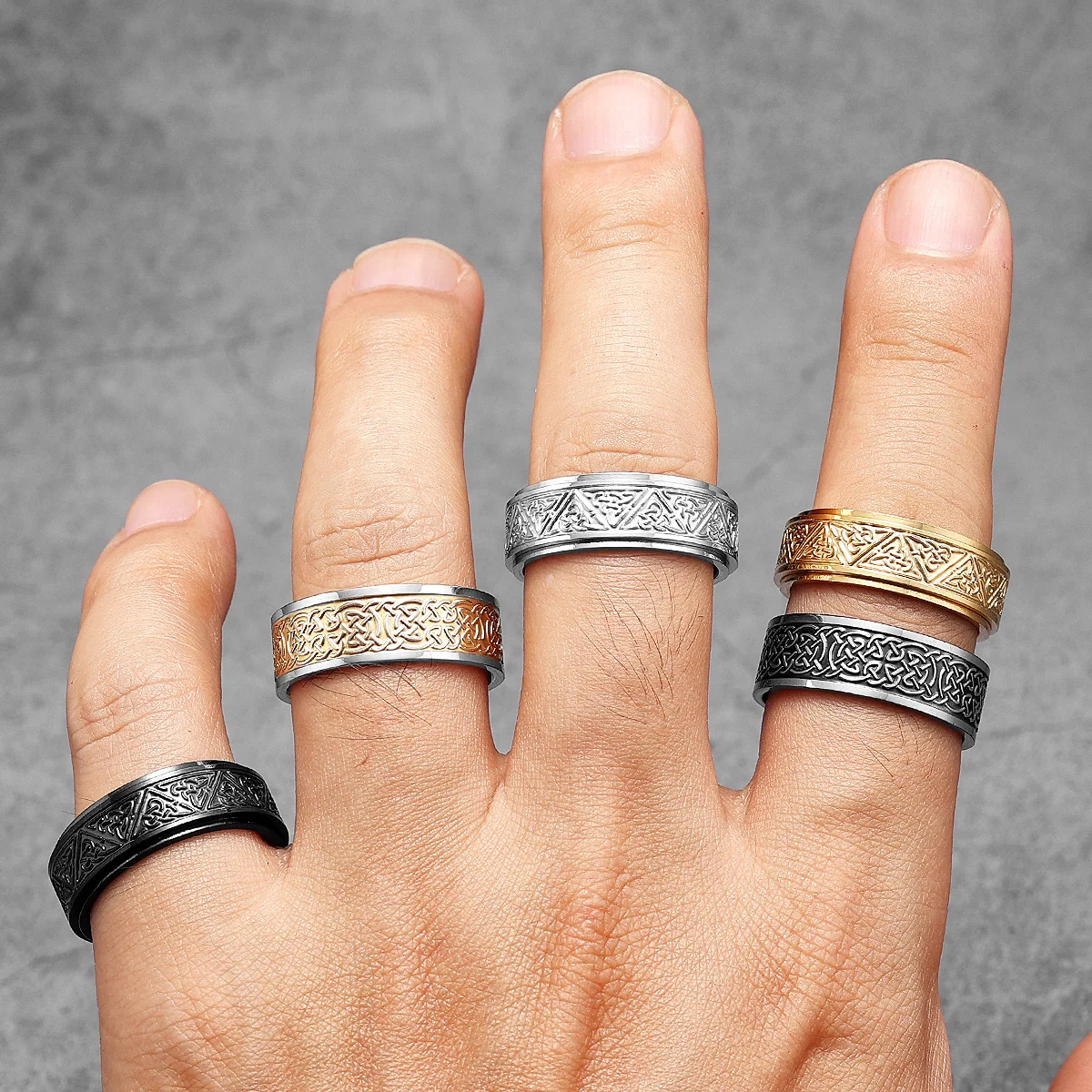 Viking Celtic Knot Men Rings S - Vintage Fashion Newtown recension och pris
