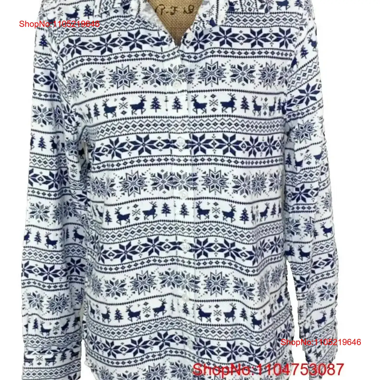 Lands End Fair Isle Flannel Bu - Vintage Fashion Faire recension och pris