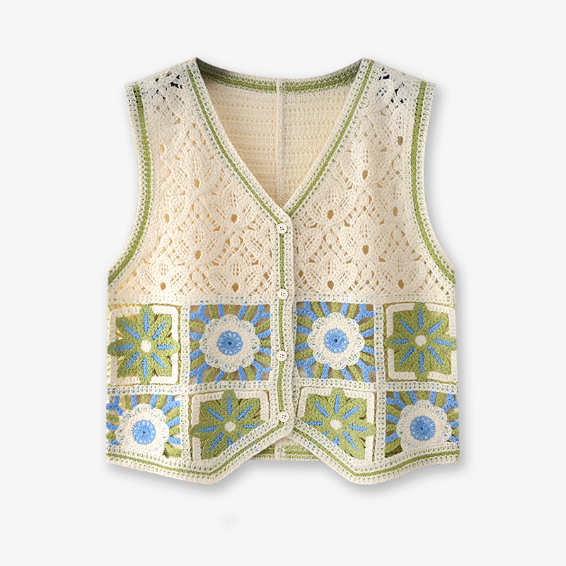 Granny Square Crochet Vest Wom - Crochet Top Boho recension och pris