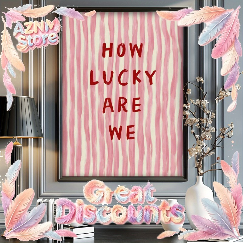 2026 How Lucky We Are Canvas P - Vintage Fashion Art recension och pris
