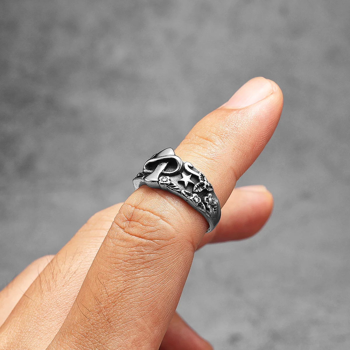 Mushroom Star Men Rings Stainl - Vintage Fashion Newtown recension och pris