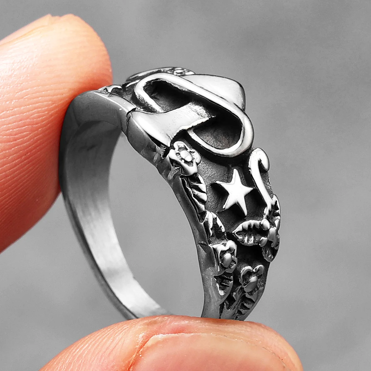 Mushroom Star Men Rings Stainl - Vintage Fashion Newtown recension och pris