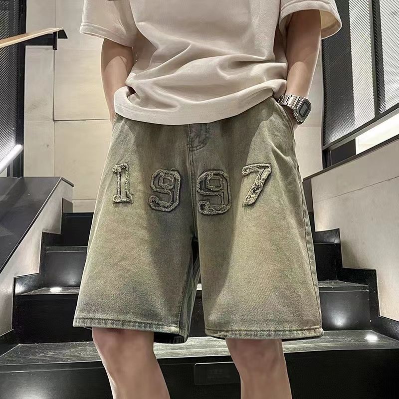 Men's Mud Color Denim Shorts 5 - Vintage Fashion Instagram recension och pris
