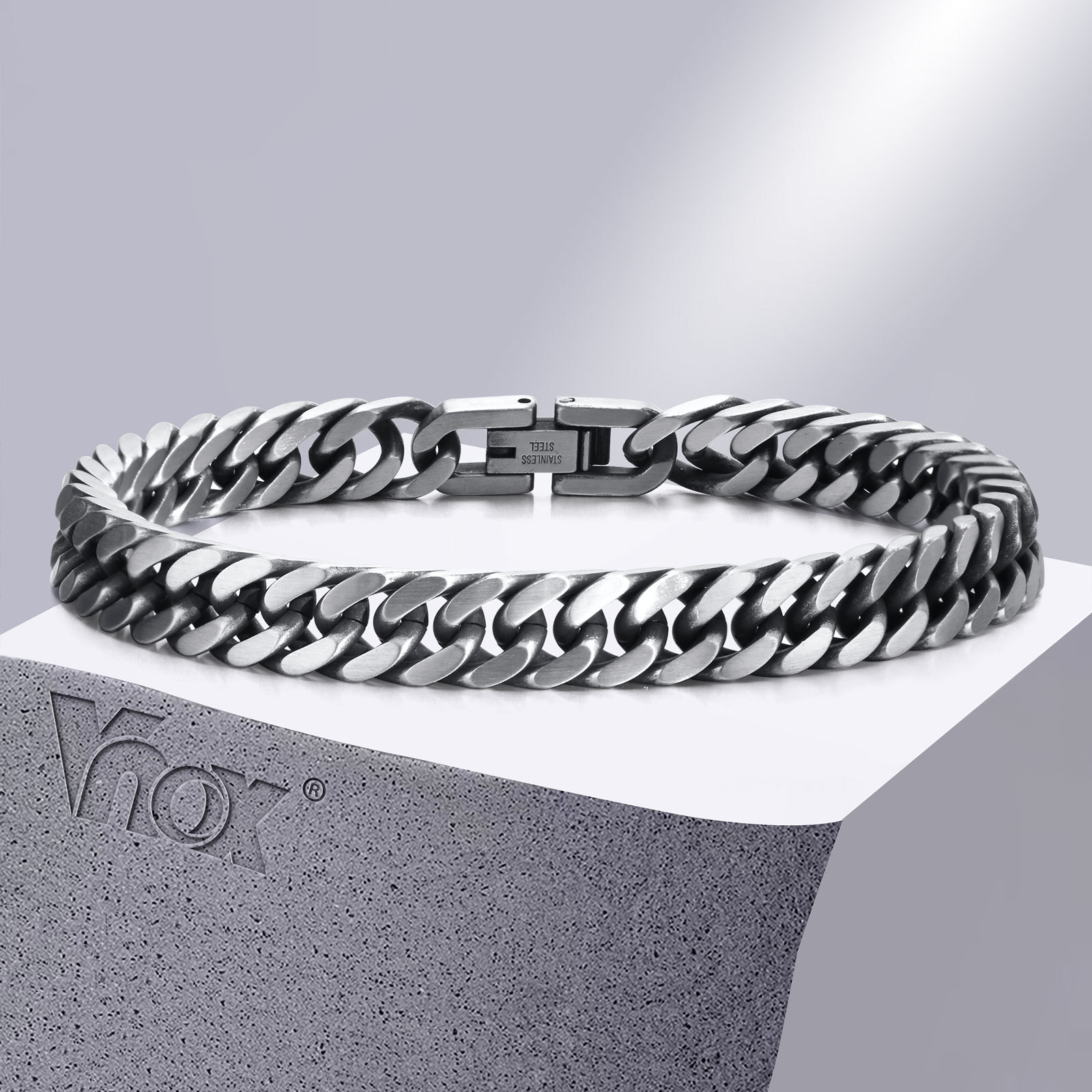 Vnox Chunky Retro Cuban Chain  - Vintage Fashion Outfits Men recension och pris