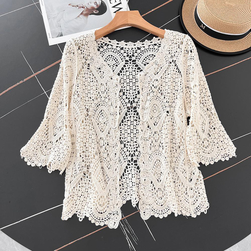 Open Front Crochet Knitted Car - Crochet Top Boho recension och pris