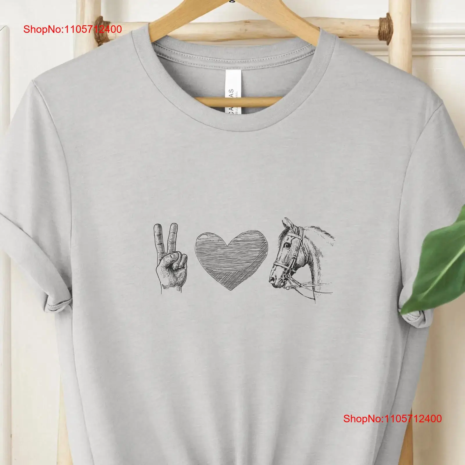 HORSE LOVER SHIRT Peace Love T - Vintage Fashion Faire recension och pris