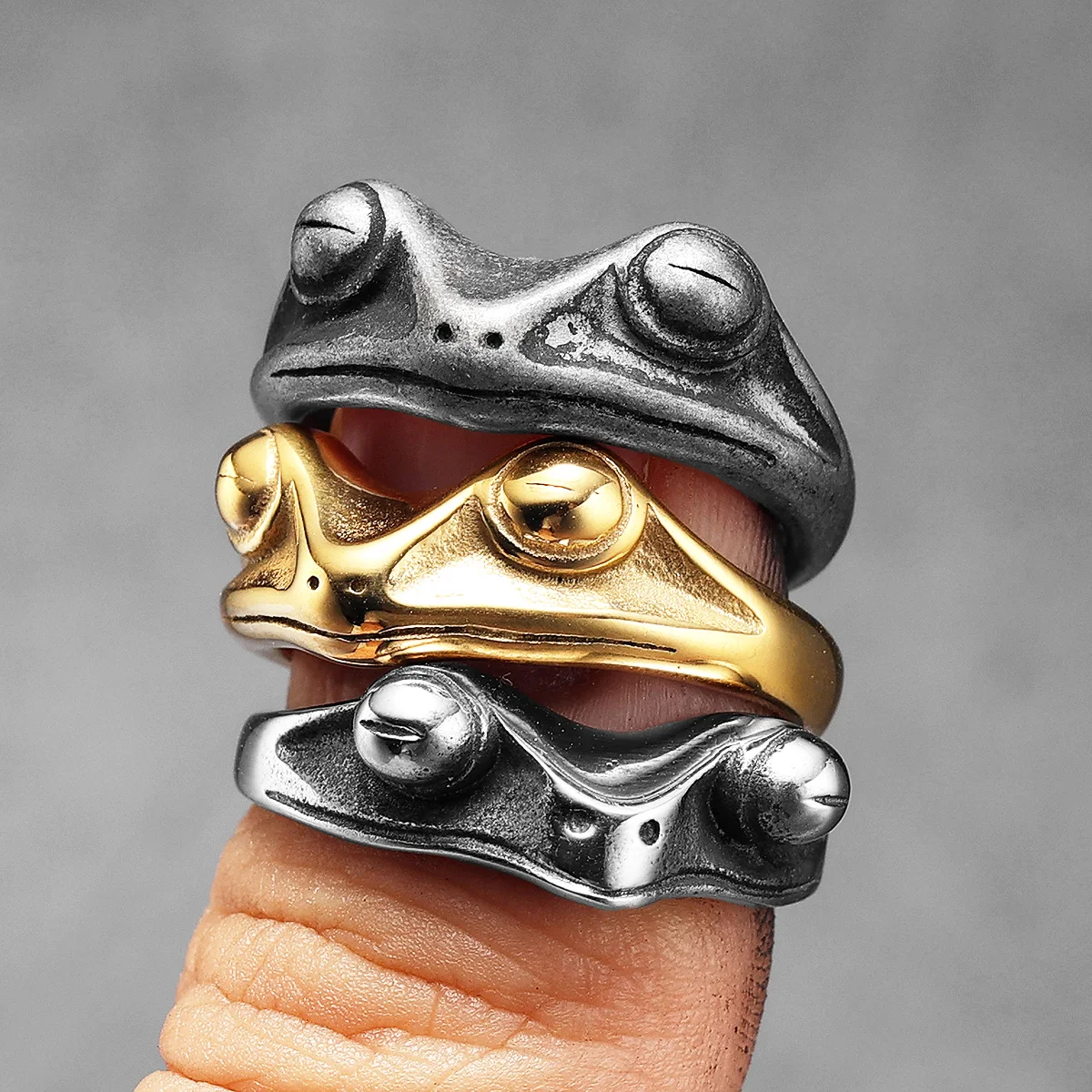 Frog Prince Men Rings Stainles - Vintage Fashion Newtown recension och pris