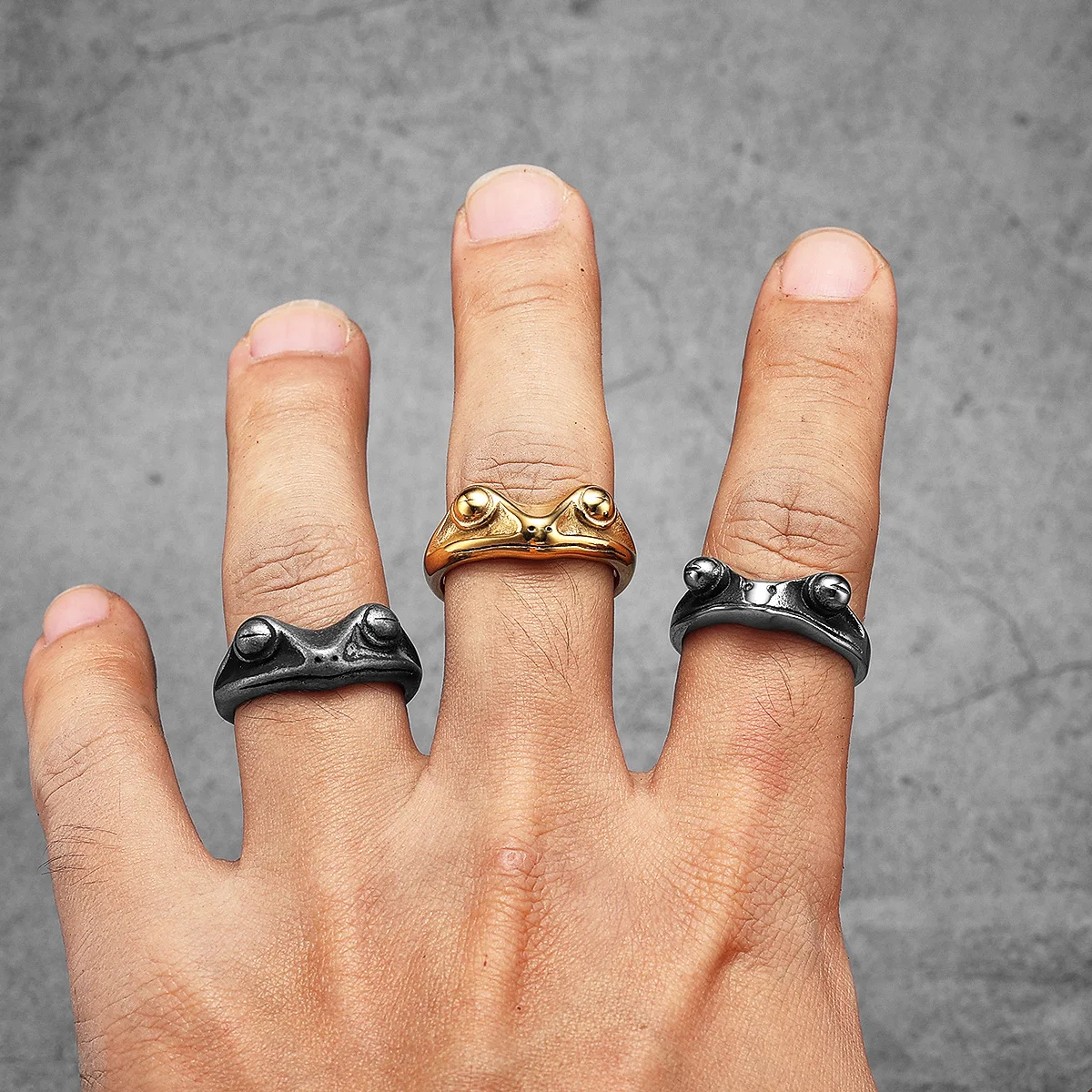 Frog Prince Men Rings Stainles - Vintage Fashion Newtown recension och pris