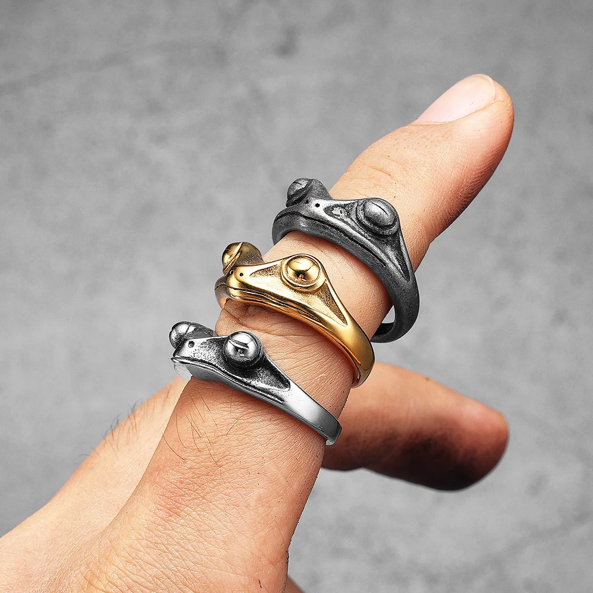 Frog Prince Men Rings Stainles - Vintage Fashion Newtown recension och pris