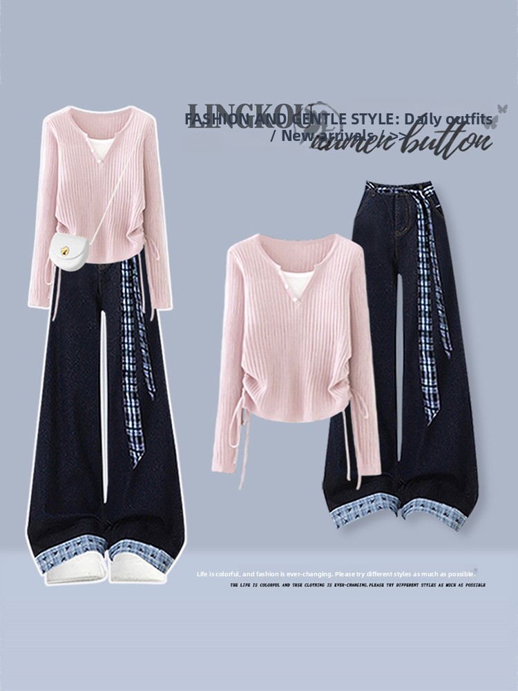 Korean Style High Waist Knitte - Vintage Fashion Knitwear recension och pris