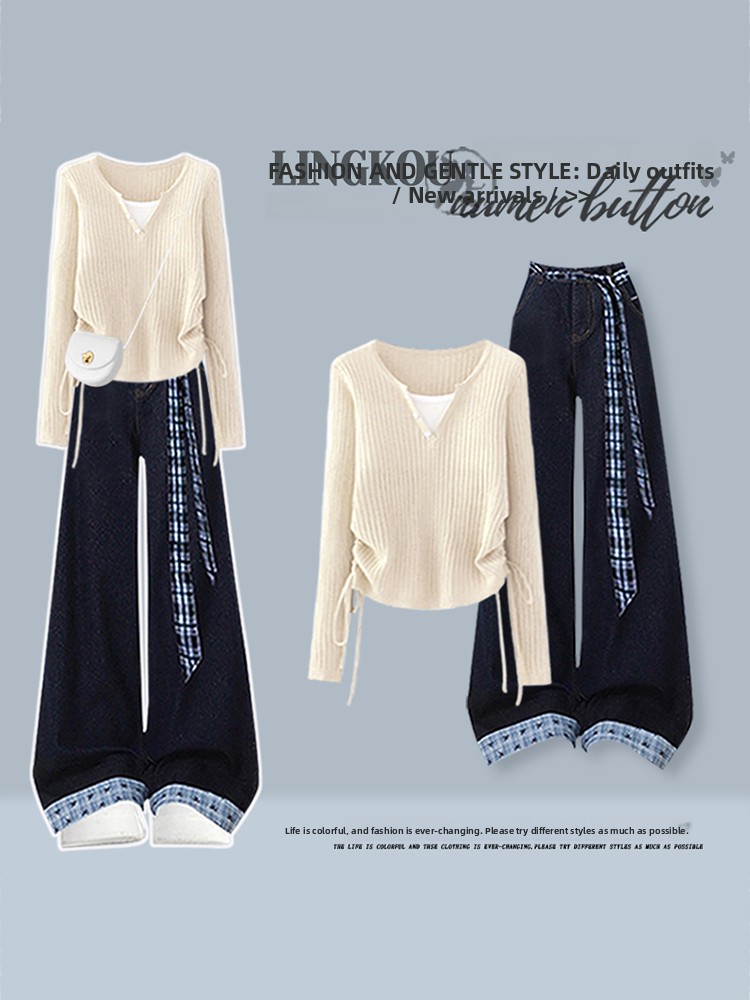 Korean Style High Waist Knitte - Vintage Fashion Knitwear recension och pris