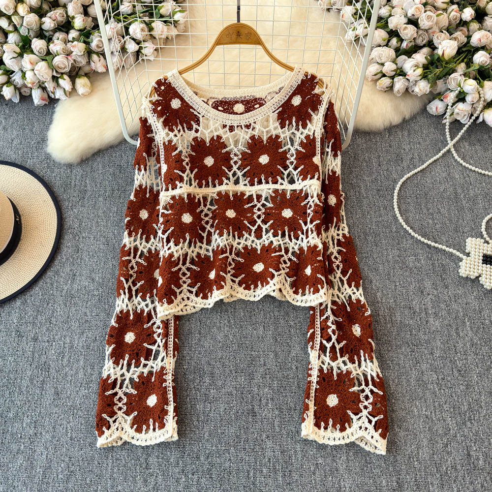 Floral Crochet Top for Women L - Crochet Top Boho recension och pris