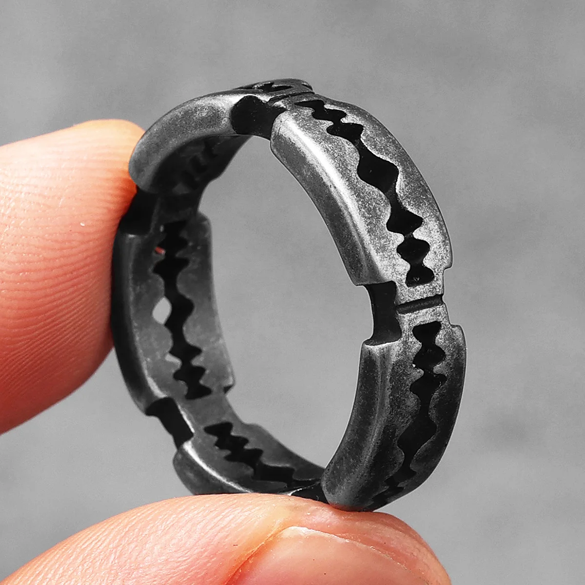 Retro Razor Blade Men Rings St - Vintage Fashion Newtown recension och pris