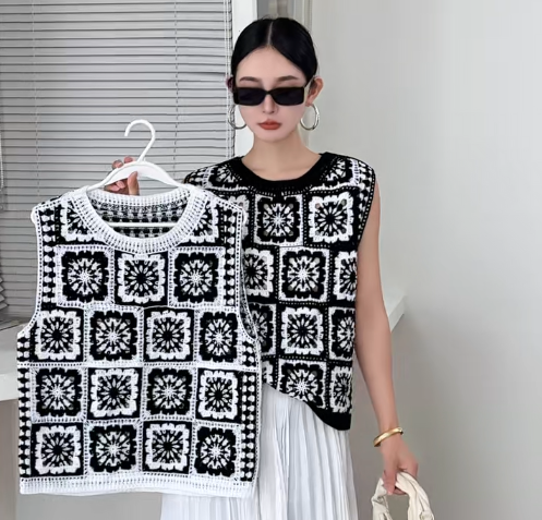 Granny Square Crochet Top Slee - Crochet Top Boho recension och pris